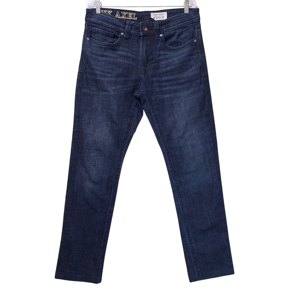 TK Axel Men's Slim Bootcut Jeans 32x32 Medium Wash Stretch Everyday Denim Modern